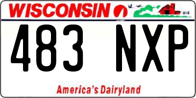 WI license plate 483NXP