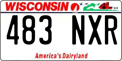 WI license plate 483NXR