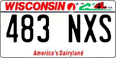 WI license plate 483NXS