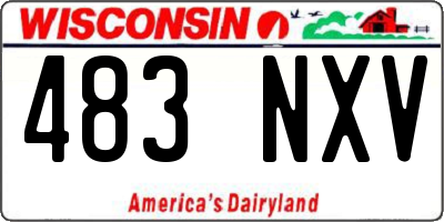 WI license plate 483NXV