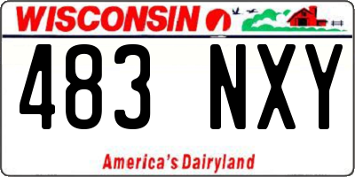 WI license plate 483NXY