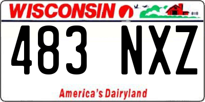 WI license plate 483NXZ