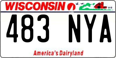 WI license plate 483NYA