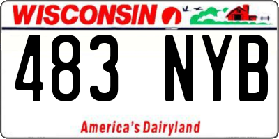 WI license plate 483NYB