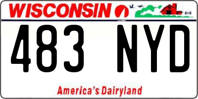 WI license plate 483NYD