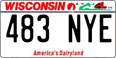 WI license plate 483NYE