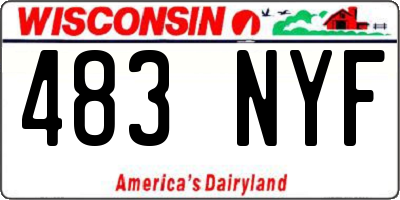 WI license plate 483NYF