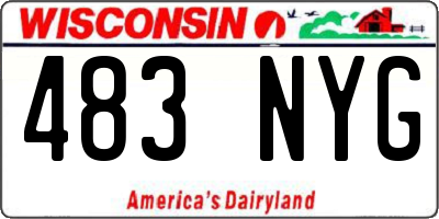 WI license plate 483NYG