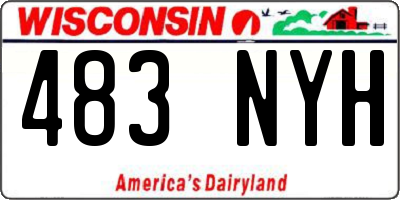 WI license plate 483NYH