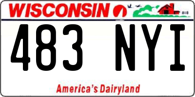 WI license plate 483NYI