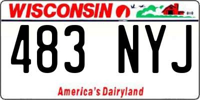 WI license plate 483NYJ