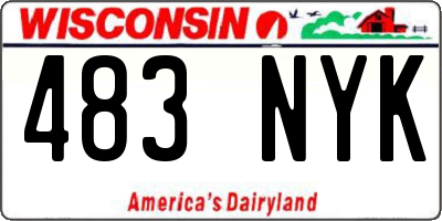 WI license plate 483NYK