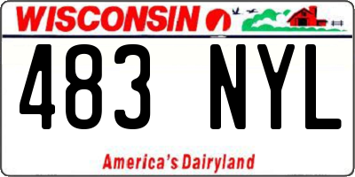 WI license plate 483NYL