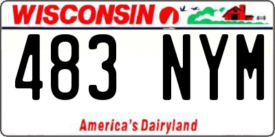 WI license plate 483NYM