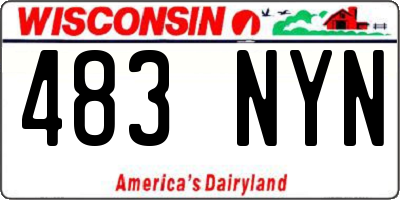 WI license plate 483NYN