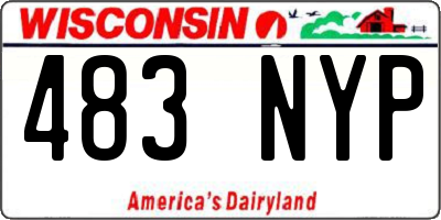 WI license plate 483NYP