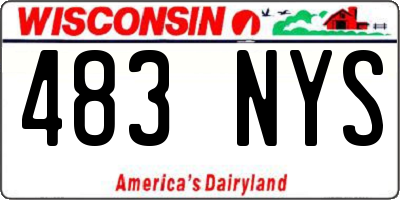 WI license plate 483NYS