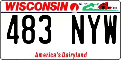 WI license plate 483NYW