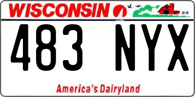 WI license plate 483NYX