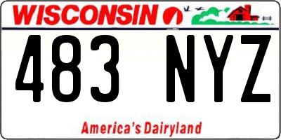 WI license plate 483NYZ
