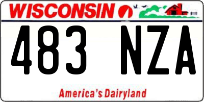 WI license plate 483NZA