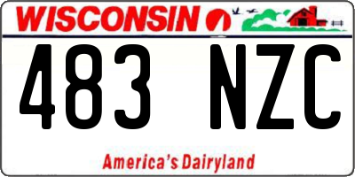 WI license plate 483NZC