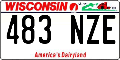 WI license plate 483NZE