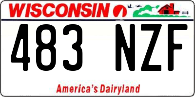 WI license plate 483NZF