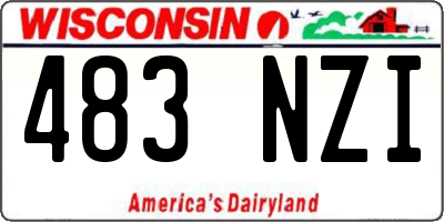WI license plate 483NZI