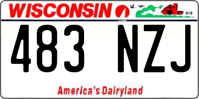 WI license plate 483NZJ