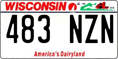 WI license plate 483NZN