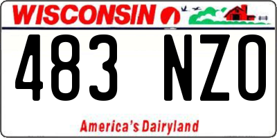 WI license plate 483NZO