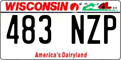 WI license plate 483NZP