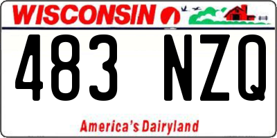 WI license plate 483NZQ