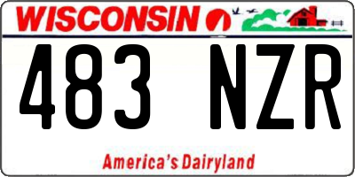 WI license plate 483NZR