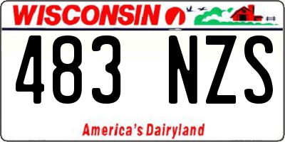 WI license plate 483NZS