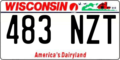 WI license plate 483NZT