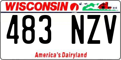 WI license plate 483NZV