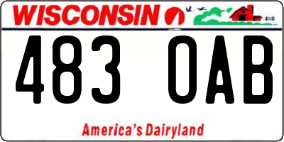 WI license plate 483OAB