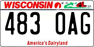 WI license plate 483OAG