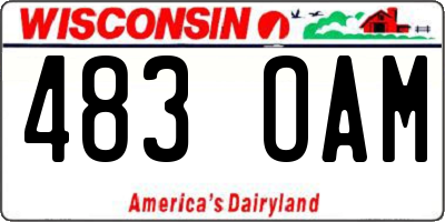 WI license plate 483OAM