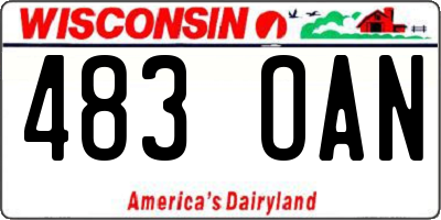 WI license plate 483OAN