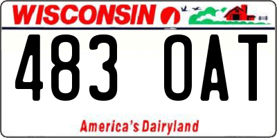 WI license plate 483OAT