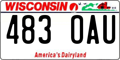 WI license plate 483OAU