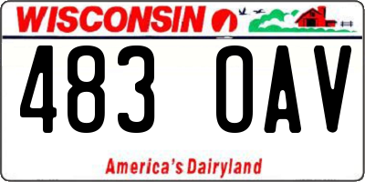 WI license plate 483OAV