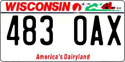 WI license plate 483OAX