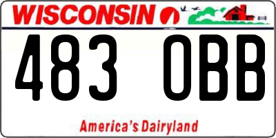 WI license plate 483OBB