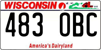 WI license plate 483OBC