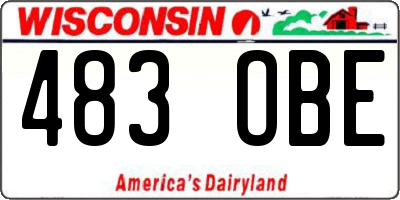 WI license plate 483OBE