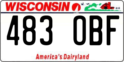 WI license plate 483OBF